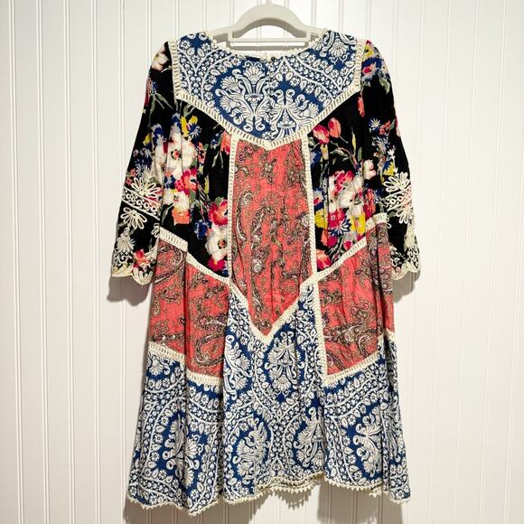 Anthropologie Vanessa Virginia Inez Patchwork Swing Dress Size 2 - Picture 8 of 8